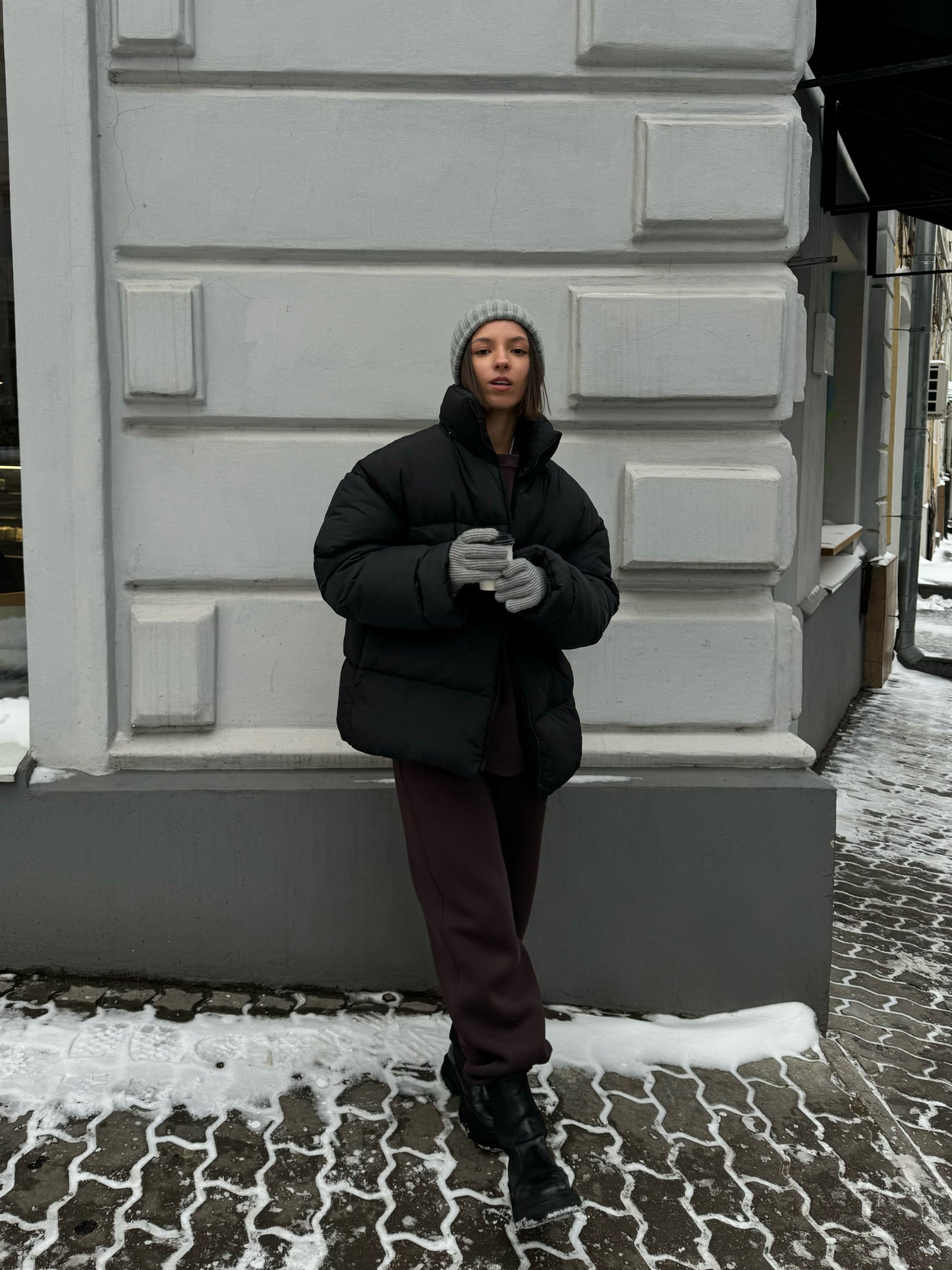 Пуфер оверсайз чорний