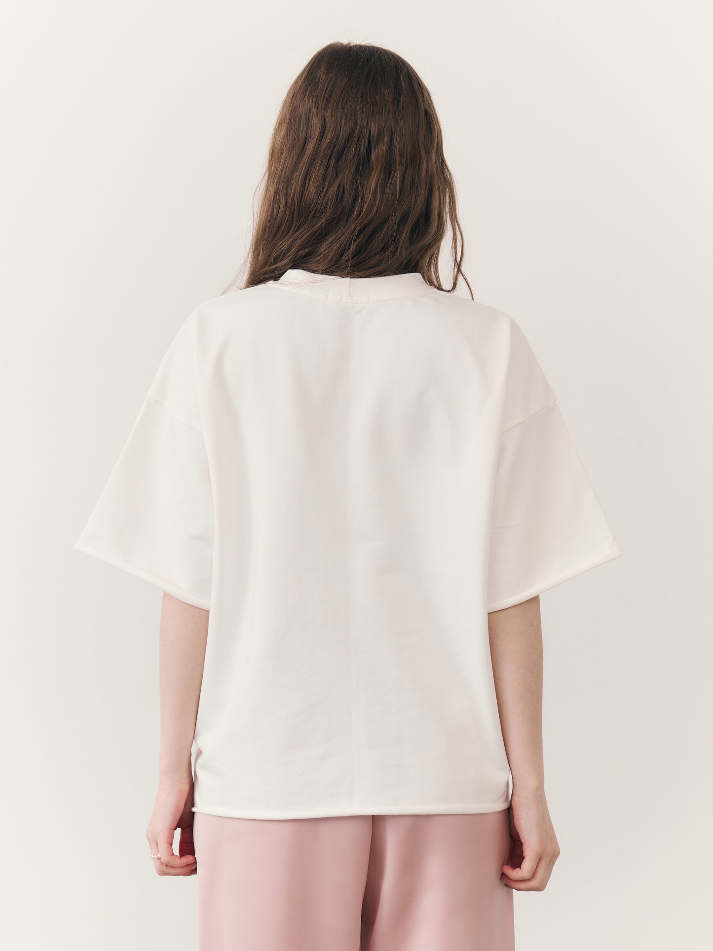 Футболка oversize молочна