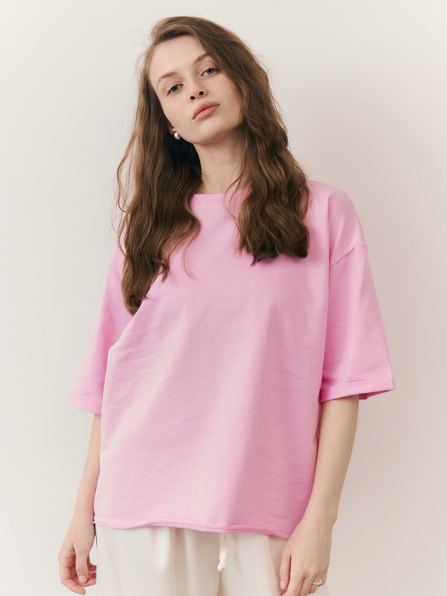 Футболка oversize молочна