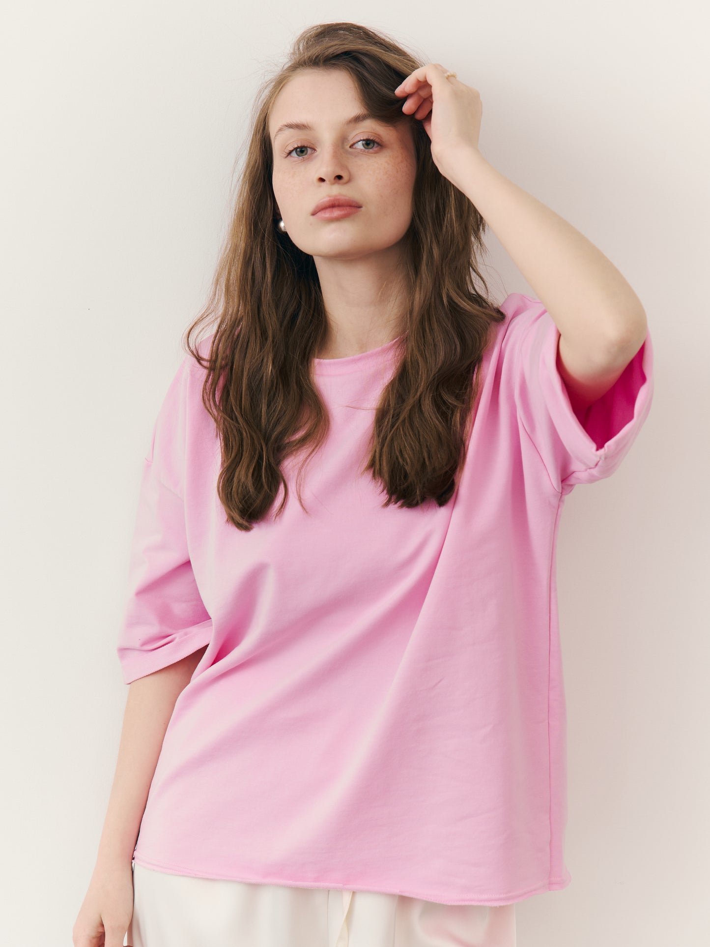 Футболка oversize рожева