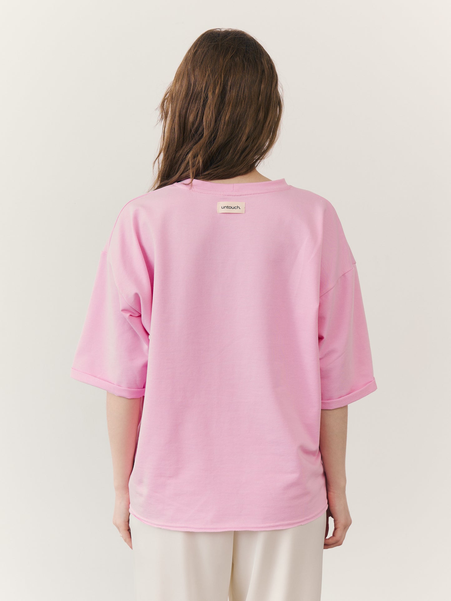 Футболка oversize рожева