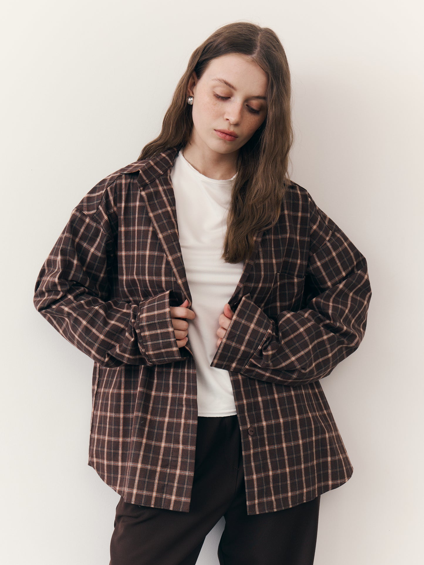 Картата сорочка brown