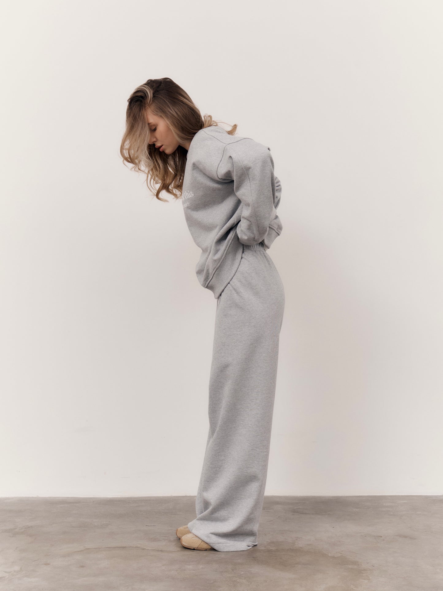 Штани прямі меланж