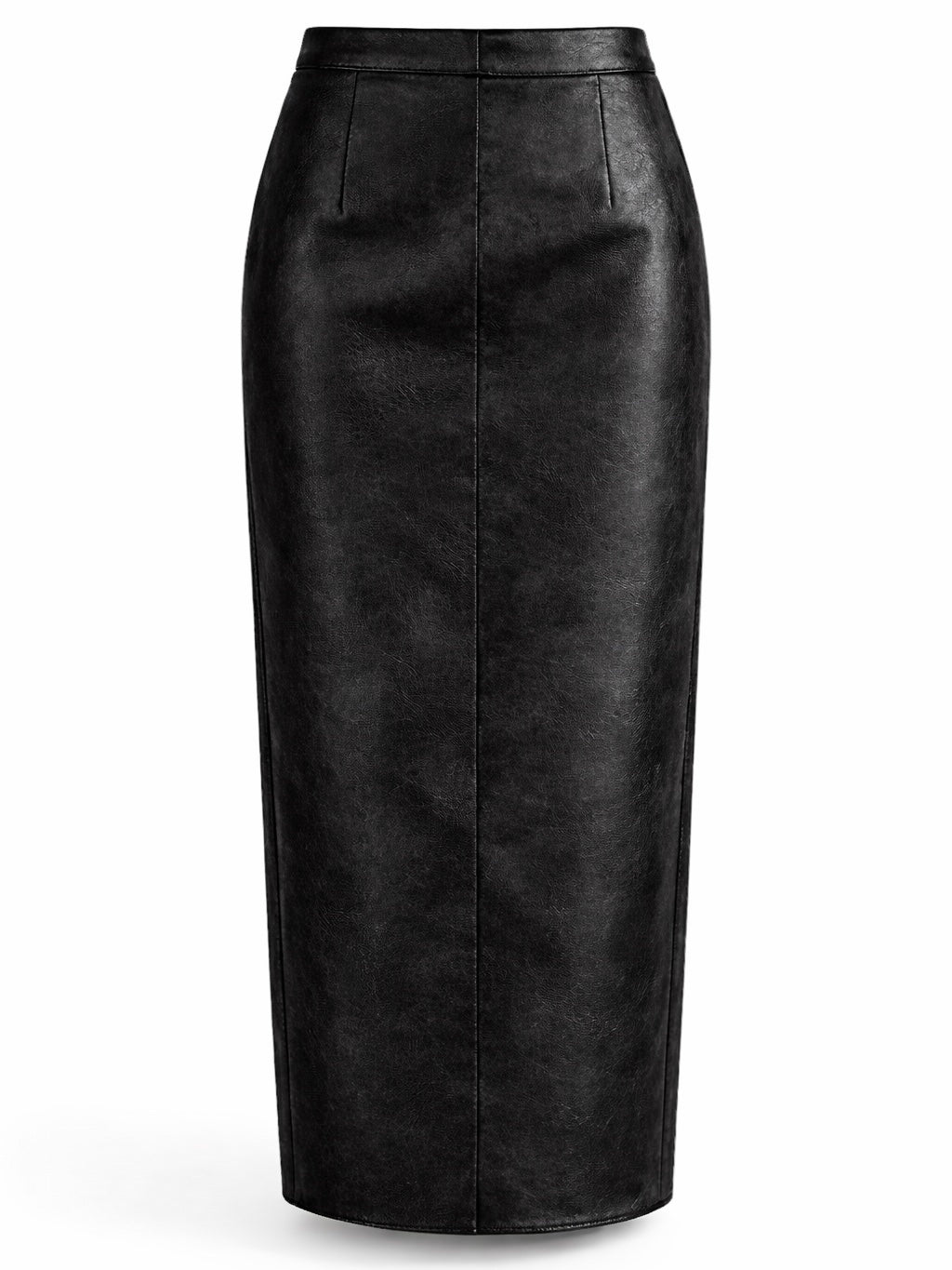 Спідниця міді з екошкіри