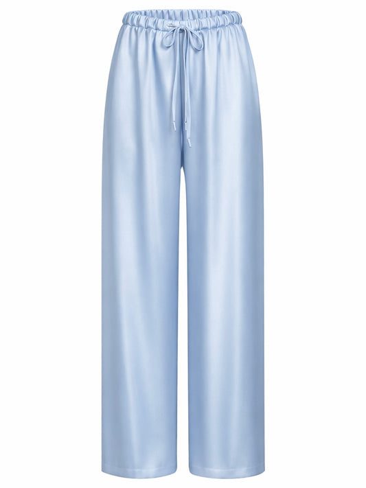 Сатинові штани блакитні