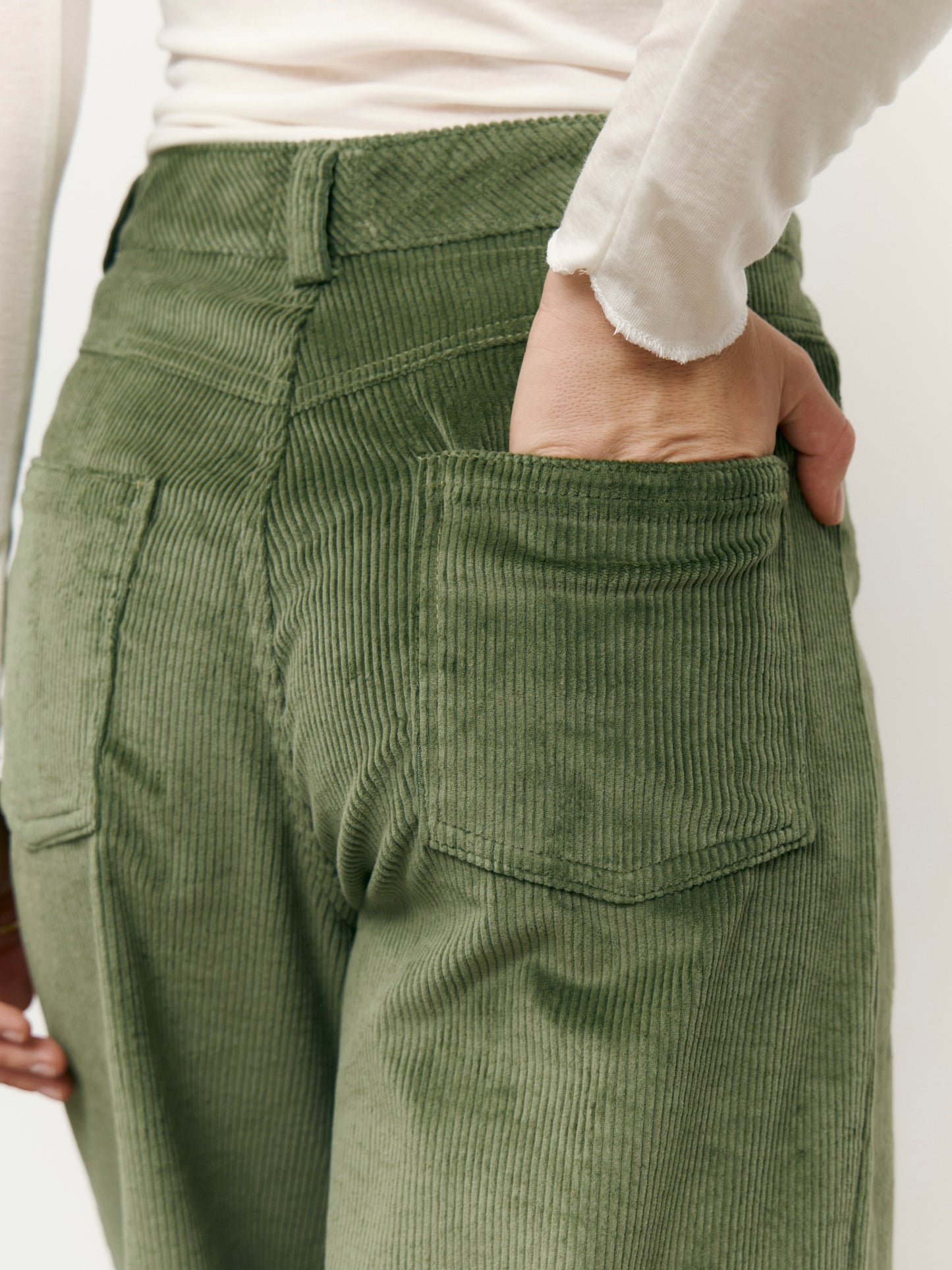 Вельветові штани зелені