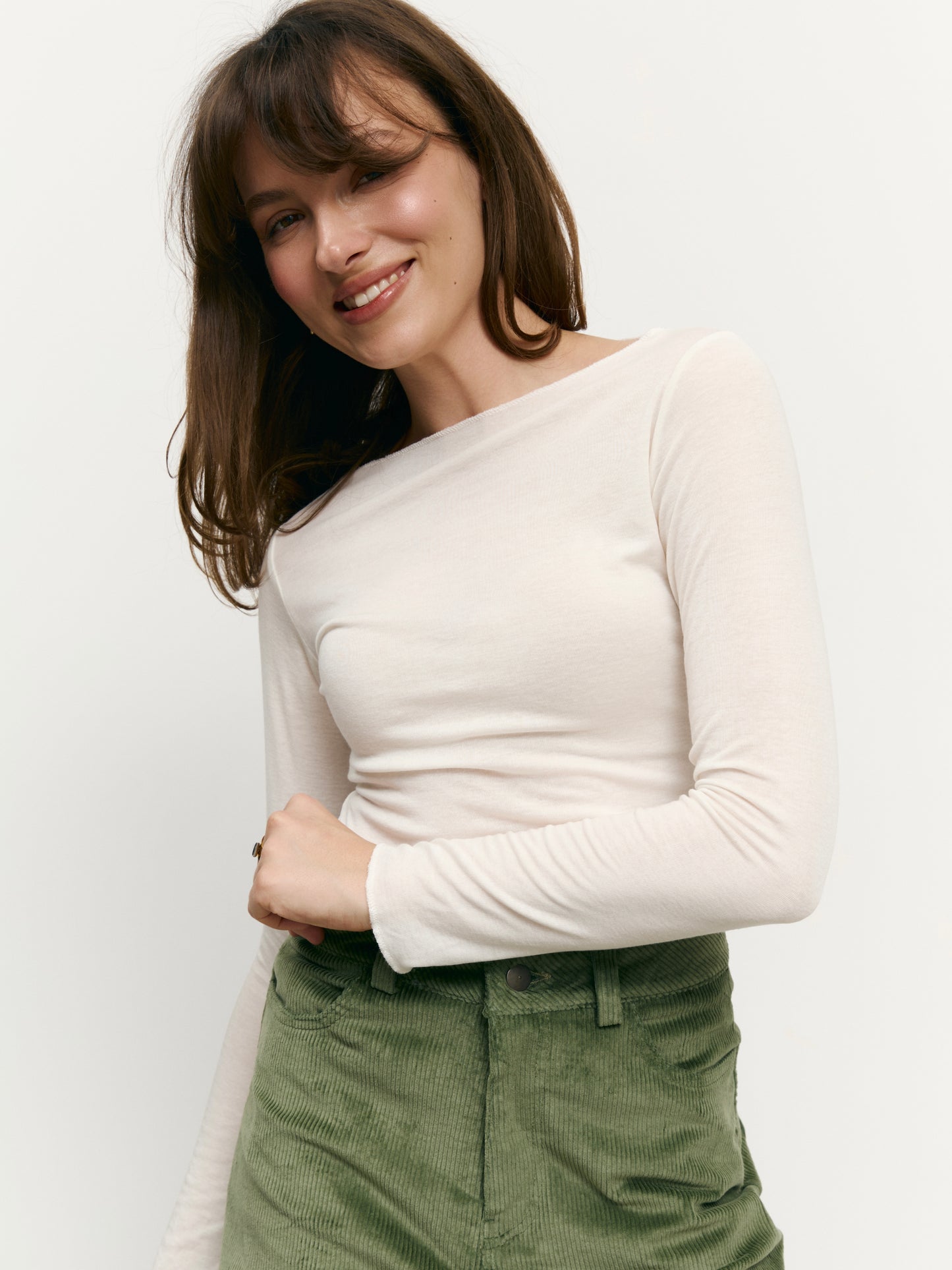 Лонгслів з кашеміру жовтий