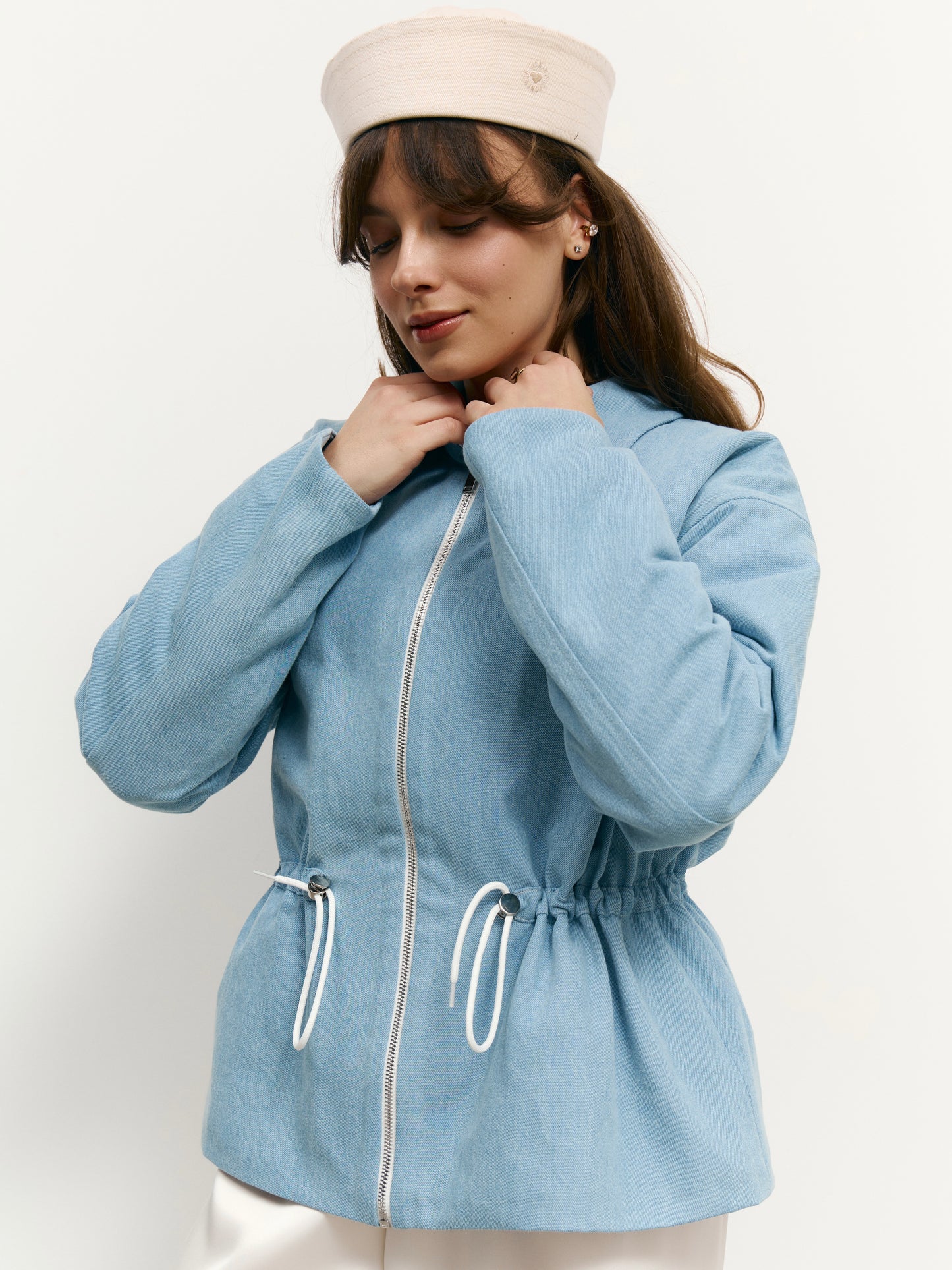 Парка з деніму блакитна