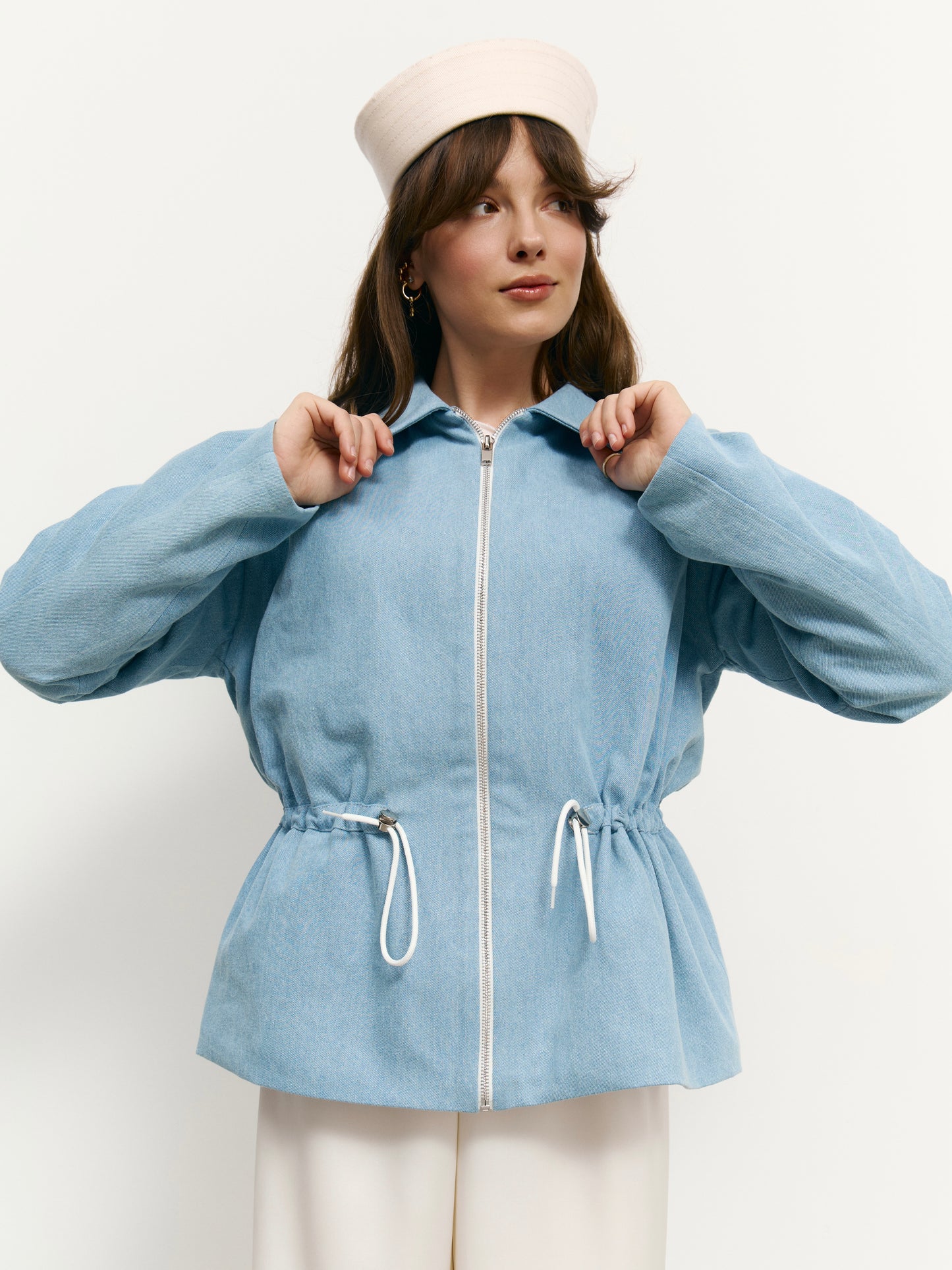 Парка з деніму блакитна