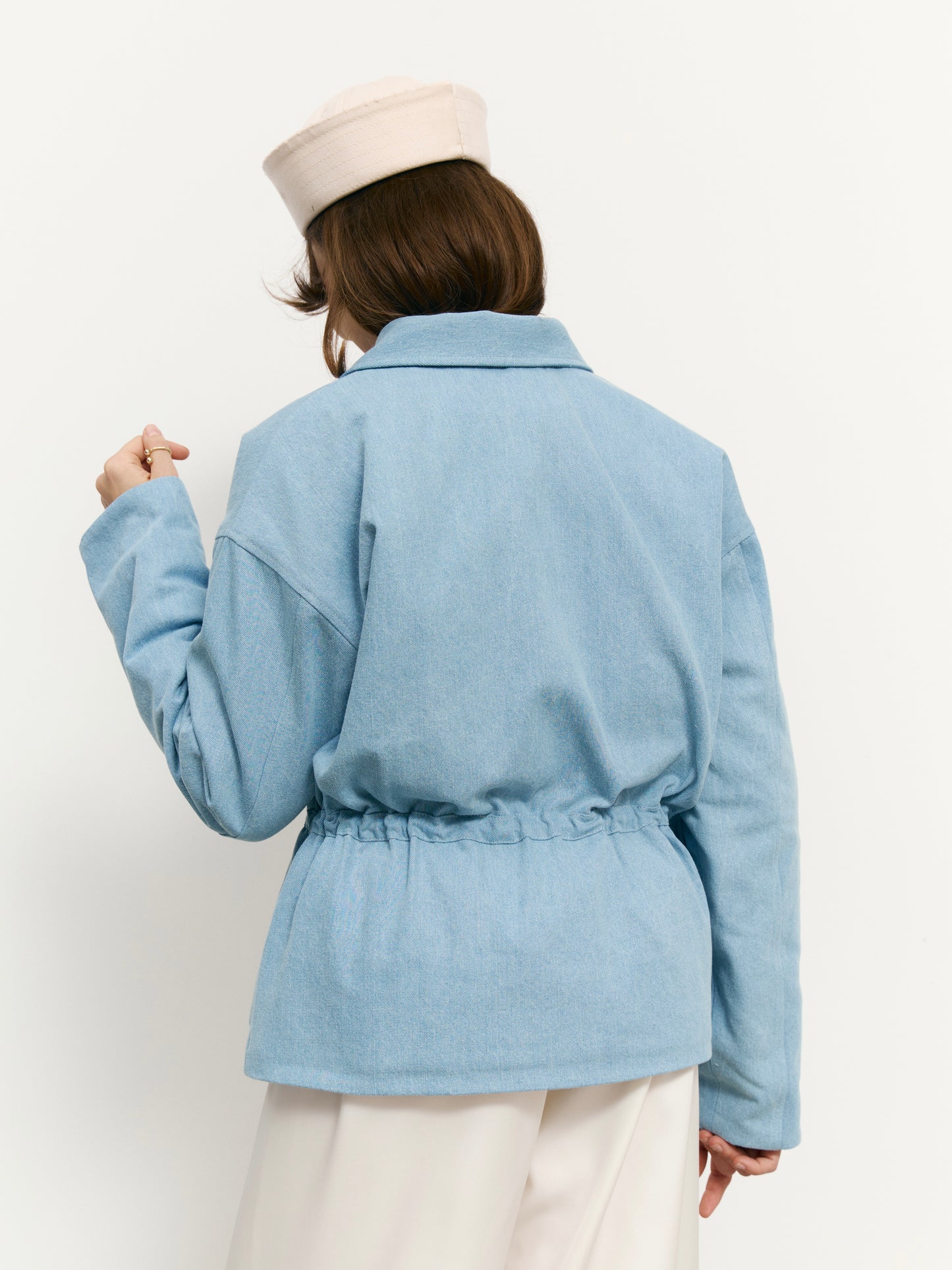 Парка з деніму блакитна