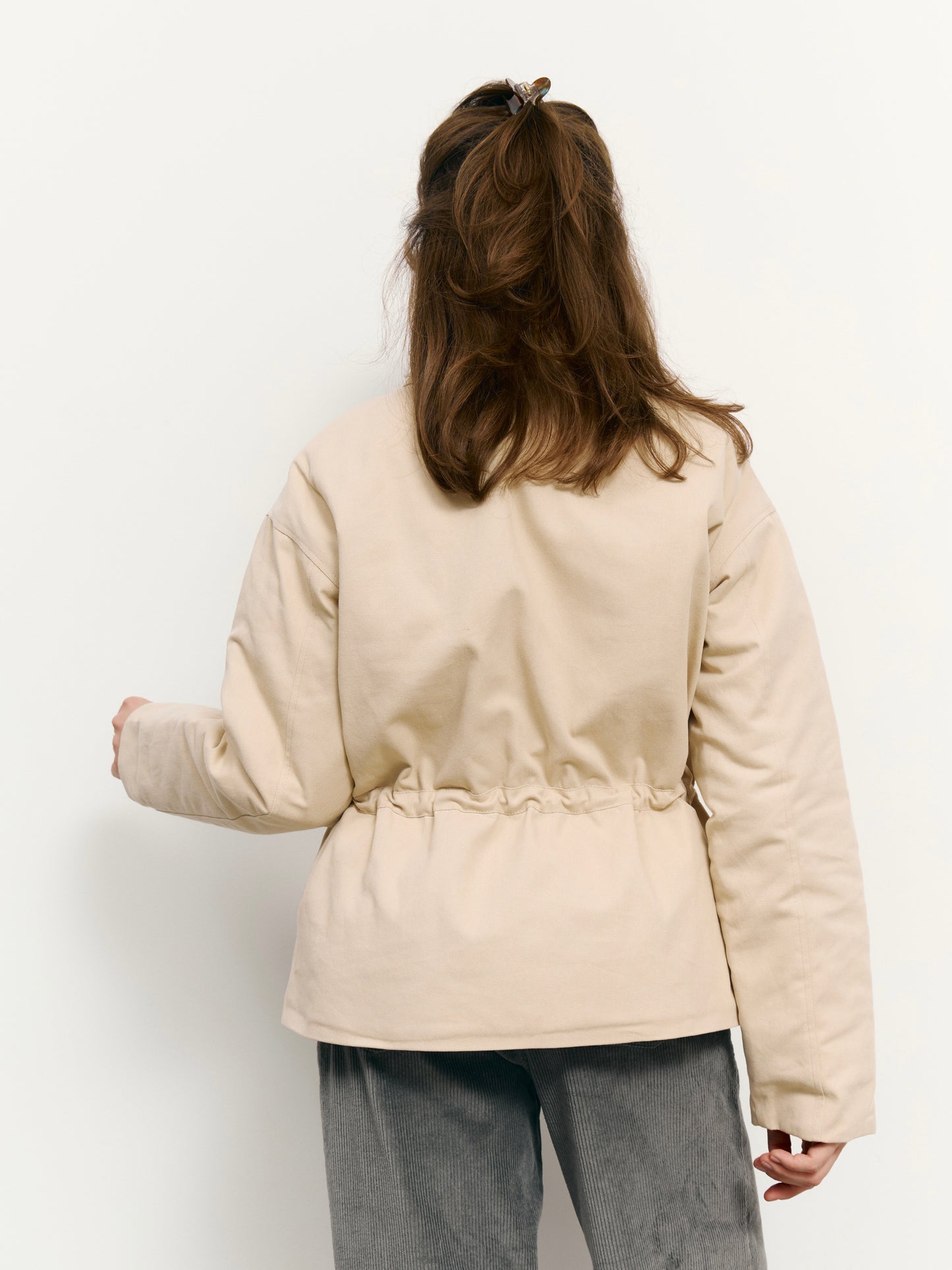 Парка з деніму бежева