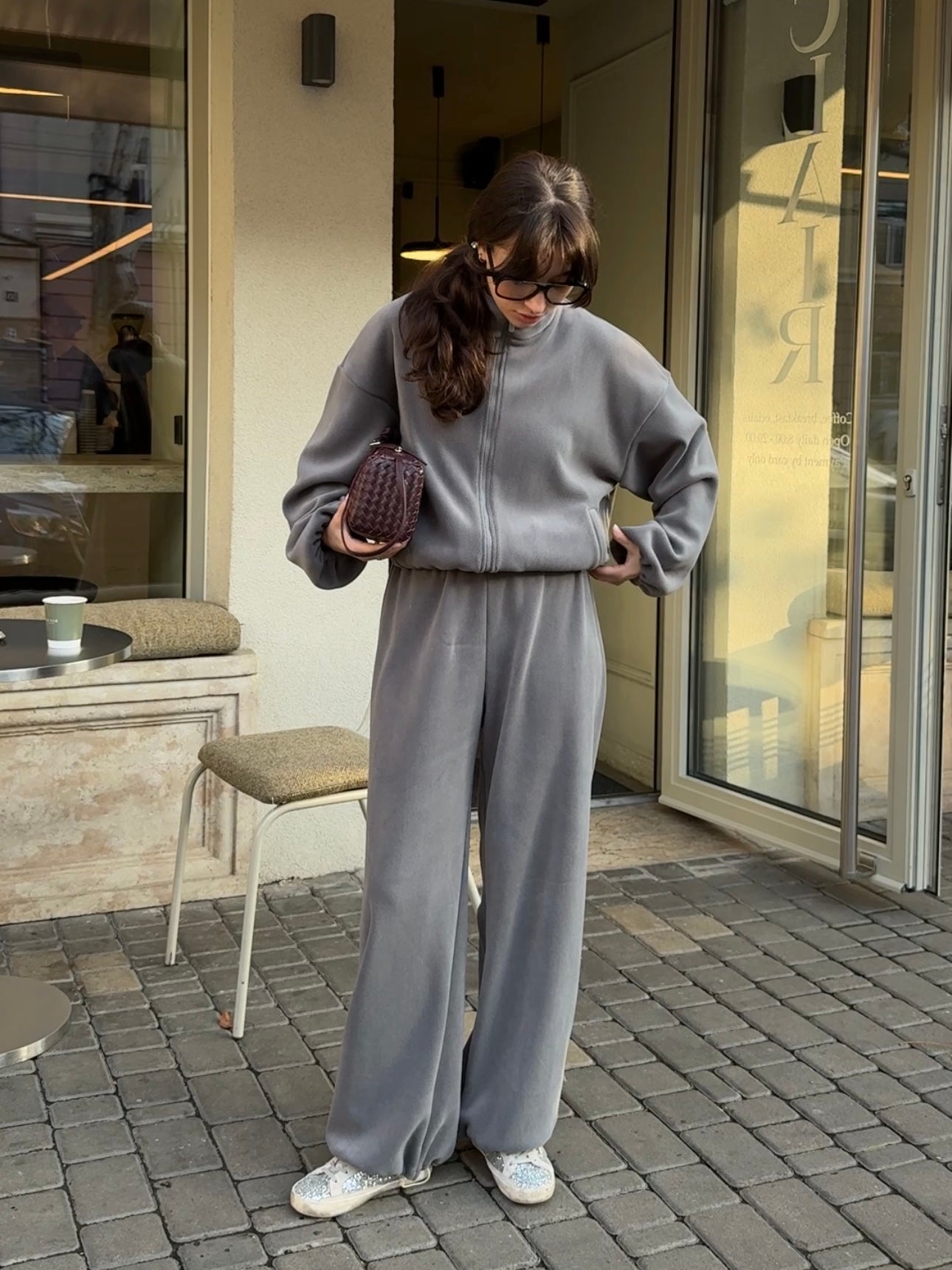 Костюм з дабл флісу сірий