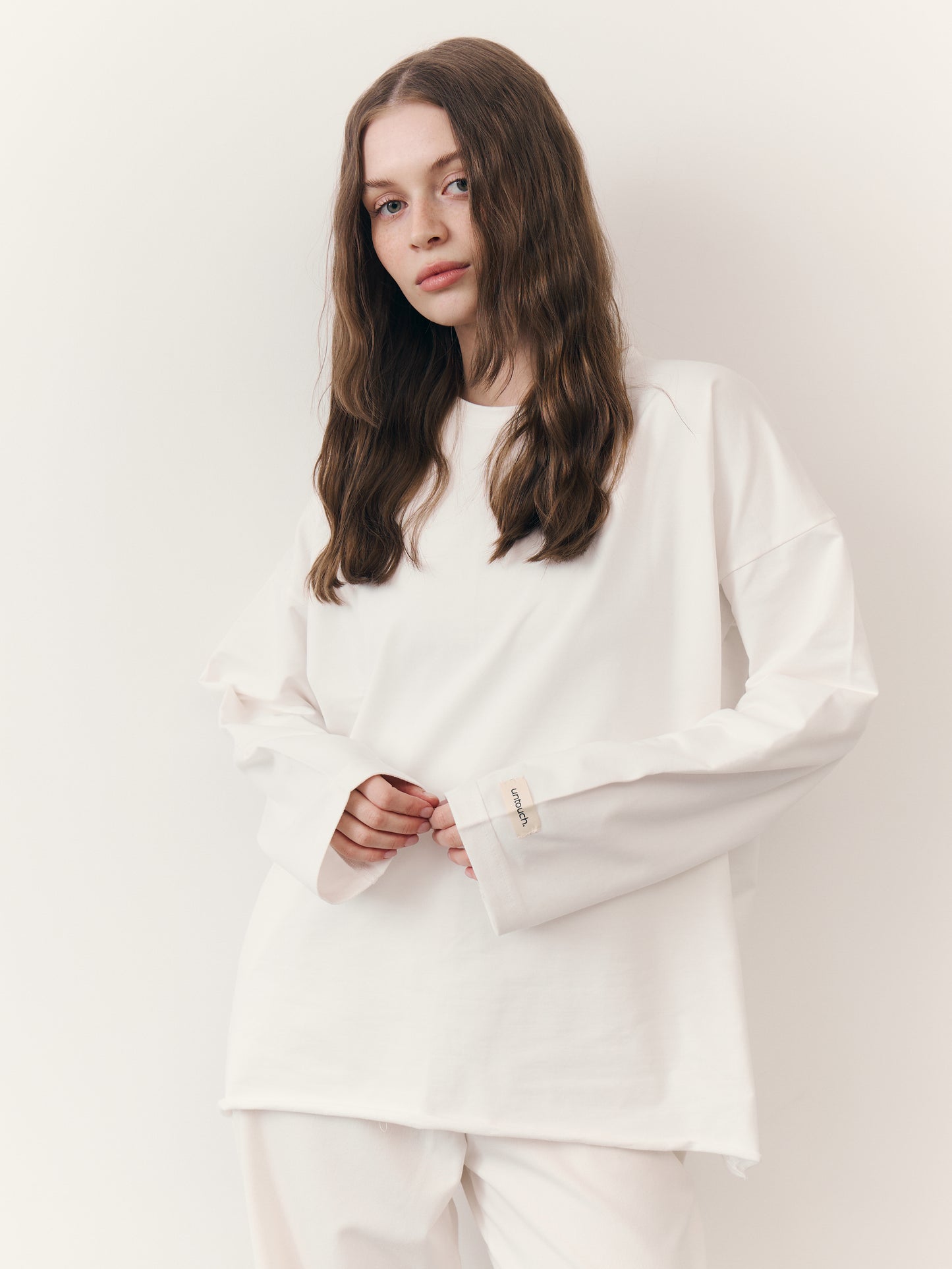 Лонгслів oversize молочний
